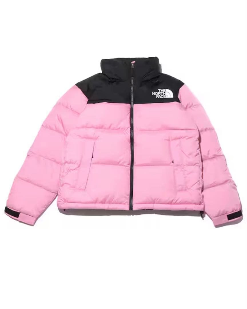 THE NORTH FACE ヌプシ　ピンク/黒 THE NORTH FACE Womens Short Nuptse Jacket ブラックxロックスバリー