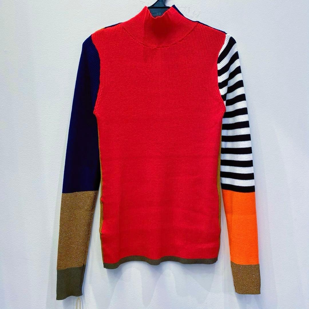 【新品・未使用】RISLEY バイカラー2wayリブニット LADYMADE（レディメイド）｜ スリットショルダー2WAYリブニット