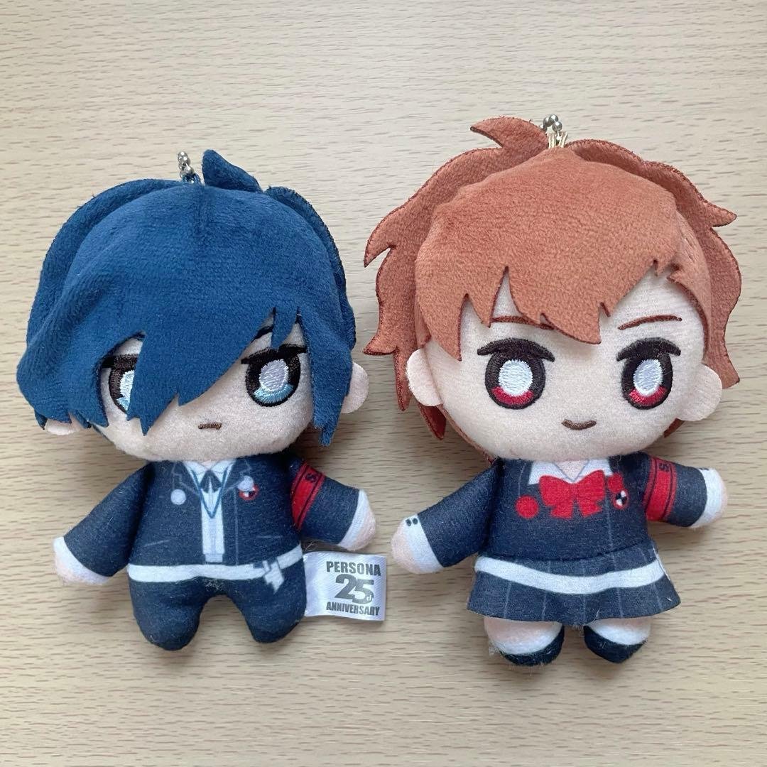 ペルソナ 25周年 主人公ぬいぐるみキーホルダー P3 男主人公 女主人公 P3 ぬいぐるみキーホルダー(主人公)(P3主人公): グッズ・文具